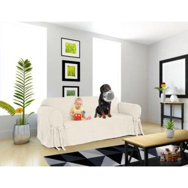 Imagem de Capa e Protetor de Sofá Exclusivo 3 Lugares em Acquablock Impermeável 