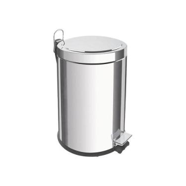 Imagem de Lixeira Tramontina Brasil Com Pedal 5l Redonda Inox 94538105