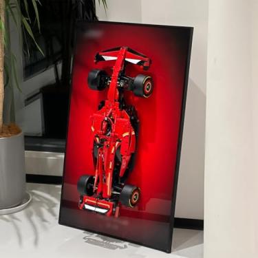 Imagem de iLuane Display Wallboard for Lego Technic Ferrari Model Car Kit Building Set 42207, Adult Collectibles Wall Mount, Home or Office Décor, Gradient Color (No Car Included)
