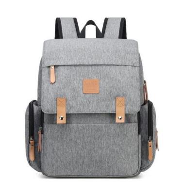 Imagem de Mochila maternidade land luxury cinza sólida original premium e elegan