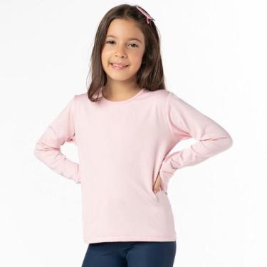 Imagem de Blusa Infantil Térmica Feminina Inverno Básica Lisa Rosa - VRASALON, 6