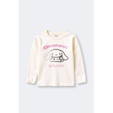 Imagem de Blusa infantil menina Cinnamoroll Brandili, Natural, 6
