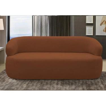 Imagem de Sofá 2 Lugares Living Orgânico Sala de Estar 140cm Conka F05 Veludo Te