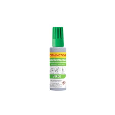 Imagem de Refil para Marcador de Quadro Branco Compactor QB 30ML com Bico Dosador Secagem Rápida 1 Unidade Verde