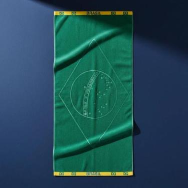 Imagem de Toalha de Banho Praia e Piscina Bandeira do Brasil Buettner Jacquard R