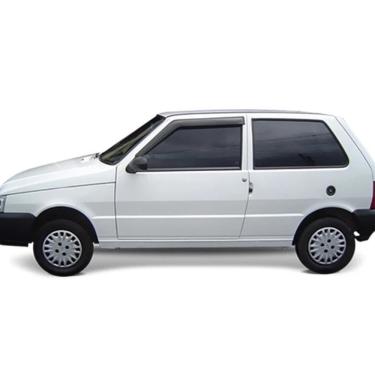 Imagem de Calha de Chuva Automotiva para Janelas Uno Premio Elba Fire 2 Portas 1985 a 2009 Transparente Proteção Contra