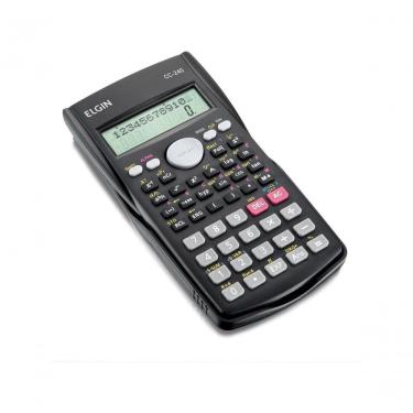 Imagem de Calculadora Científica Elgin CC240 com 240 Funções e Display Dot Matrix de 12 Dígitos em Duas Linhas Preta