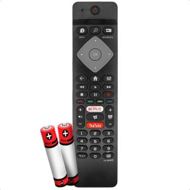 Imagem de Controle Remoto Compatível para TV Philips Smart LED com Netflix YouTu