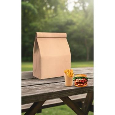 Imagem de 2x Sacos Kraft Natural P/ Delivery - Médio 100 Unid - Congratulations 