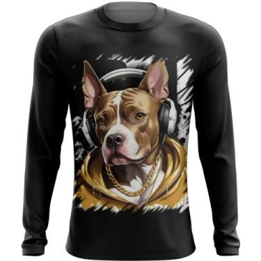 Imagem de Camiseta Manga Longa Pitbull com Headphones 11 - Kasubeck Store®, INF 