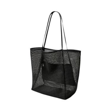 Imagem de Bolsa De Praia Grande E Leve Com Design Aberto Para Viagens, Compras E