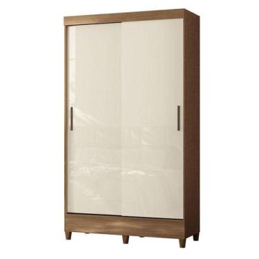 Imagem de Guarda Roupa Solteiro 2 Portas De Correr Com Pés Fit Jequitibá Off Ace