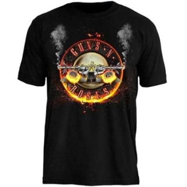Imagem de Camiseta de Banda Guns N Roses em Algodão Oficial-Unissex