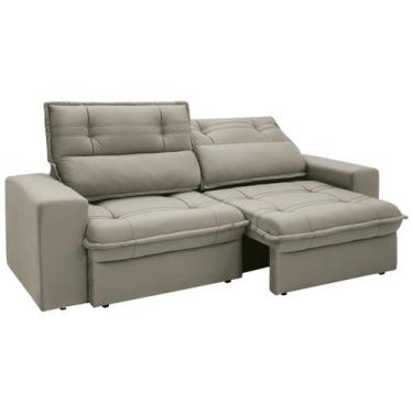 Imagem de Sofá 4 Lugares Retrátil Reclinável Suede Palatino Linoforte, Capuccino