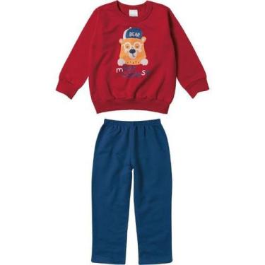 Imagem de Conjunto Moletom Infantil Menino Malwee kids Ref. 78377, 1, Vermelho