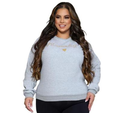 Imagem de Blusa de Frio Moletom Flanelado Feminino Moda Inverno - Gilfer Varieda