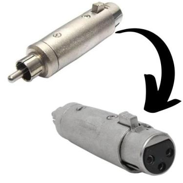 Imagem de Adaptador Rca Macho  X Cannon Femea - IMPORTADO
