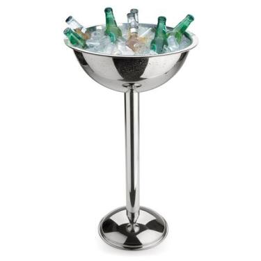 Imagem de Balde Champanheira Aço Inox Pedestal Alto 12L Grande Forma