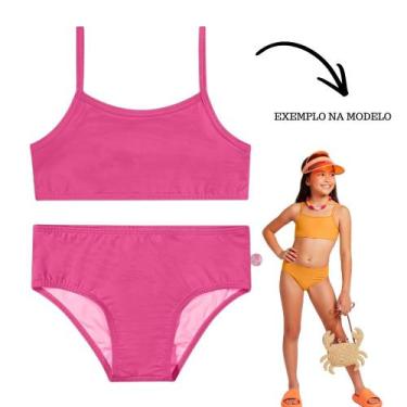 Imagem de Biquíni Menina BGR em Malha Splash c/ Proteção UV50+ Neon Tamanho:14Co