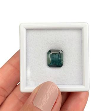 Imagem de Turmalina Bicolor Azul Baguete Retangular 5,29ct - ENE2ESE
