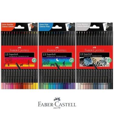 Imagem de Kit Completo Supersoft Cores Quentes + Frias + Neutras Faber-castell