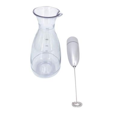 Imagem de Mixer Elétrico Com Copo Medidor 400ml Mixer Pilha Aço Inox - Fullfit