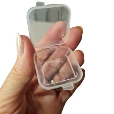 Imagem de 10 Mini Caixas de Plástico Transparente Portátil para Jóias, Bijuteria