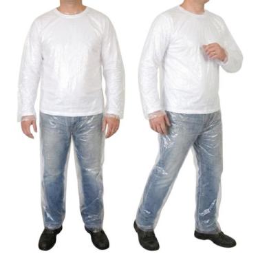 Imagem de Conjunto Calça E Blusa Proteção Polietileno Avental 1,20m Volk - Volk 