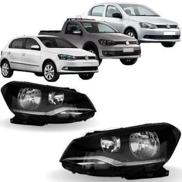Imagem de Farol VOYAGE G6 2012 2013 2014 2015 2016 Mascara Negra LD - RTECH