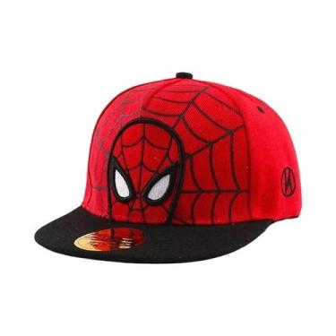 Imagem de Boné Infantil Homem-Aranha Ajustável Snapback Hip Hop Desenho Animado 