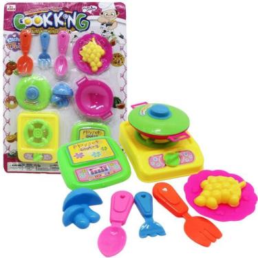 Imagem de Kit Brinquedo Chefe De Cozinha Fogão Panela Acessórios 10pçs - Genéric