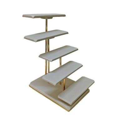 Imagem de Escada 5 Degraus de METAL OFF WHITE - Pierjoi