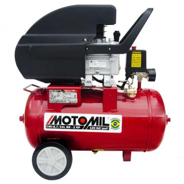 Imagem de Compressor Cmi-8,7-24br Uso Hobby com Regulador de Pressão Cinza Motomil 24L 2HP