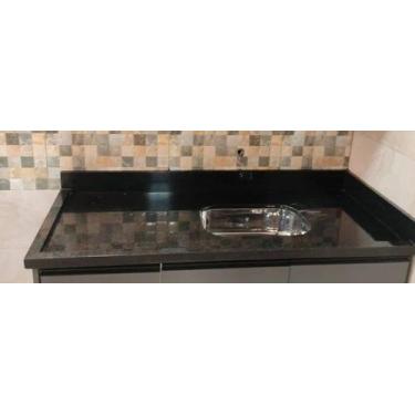 Imagem de PIA DE GRANITO 1,60 x 0,60 com cuba de inox n1 tecnocuba - Marmoraria 
