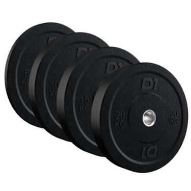 Imagem de Kit Anilhas Olímpicas Bumper Hi Temp 5/10/15/20kg D1 Fitness Crumb LPO