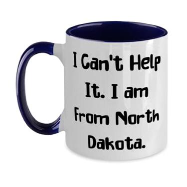 Imagem de Nice North Dakota Caneca de dois tons de 325 ml, I Can't Help It. I am From North Dakota, Nice Gifts for , Holiday Gifts