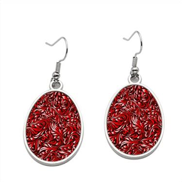 Imagem de Brincos com pingente padrão 3 2 para meninas - Presente de festa de aniversário dos namorados, Metal, Sem pedras preciosas