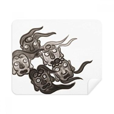 Imagem de Pano de limpeza chinês estilo cinco Goblins limpador de tela 2 peças tecido de camurça