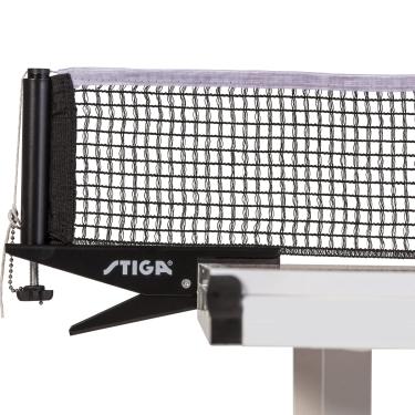Imagem de STIGA Conjunto de rede e hastes de tênis de mesa regulável de 182,88 cm - Conjunto de rede de ping pong com clipe ativado por mola