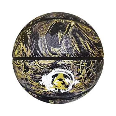 Imagem de No. 7 Basquete personalizado, projetado de acordo com os cinco elementos de ouro, madeira, água, incêndio e terra, o couro macio PU é resistente ao desgaste, presente de aniversário.,Gold