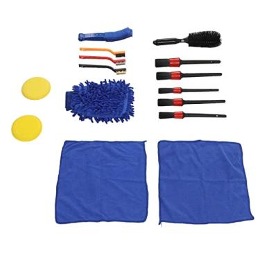 Imagem de Ferramentas de limpeza de carro, conjunto de escovas de detalhamento automático Alta flexibilidade prática ecologicamente correta para rodas para saídas de ar para pára-choques