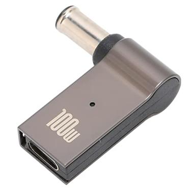 Imagem de Adaptador USB C para DC, adaptador portátil de liga de alumínio de carregamento rápido PD para adaptador DC 100W 5A fêmea para macho para laptop para viagens de estúdio de escritório