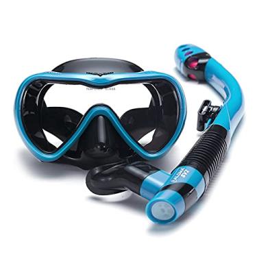 Imagem de Wemay Conjunto de Snorkel à Prova de Fugas Óculos de Snorkeling Anti-embaçante para Natação Óculos com Respiração Fácil Tubo de Snorkel Seco para Snorkeling Natação Mergulho autônomo