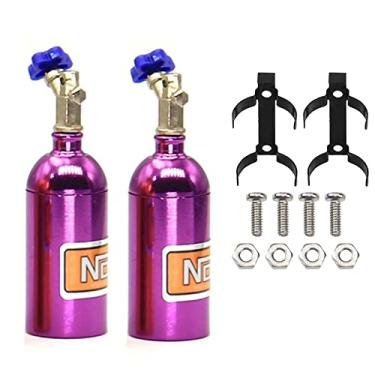 Imagem de WONFAST 2Pack Simulation Nitrogen Bottle Decoration Part Accessory Compatible with 1/10 RC Crawler Car for TRX4 Axial SCX10 RC4WD Tamiya 90046 D90 D110 TF2 (Purple)