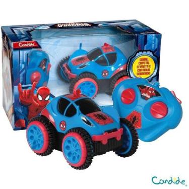 Homem Aranha - Carro com controle Remoto 3 Funções - Candide 5812