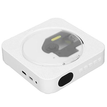 Imagem de Leitor de DVD Bluetooth, alto-falante de alta fidelidade integrado montável na parede CD DVD player estéreo portátil Surround Bluetooth Music Player com controle remoto áudio doméstico (branco)