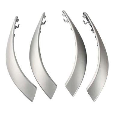 Imagem de FINMOKAL 4 Peças Guarnição Da Tampa Do Painel Da Maçaneta Da Porta Interna Para BMW 3 4 Series 3Gt F30 2013-2018 Prata