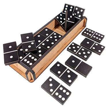 Imagem de Dominó Tradicional Jogo Em Madeira MDF Com Estojo Educativo MDF Pedagógico Jogo Para Família