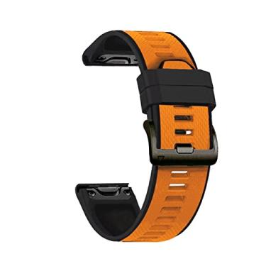 Imagem de GANYUU 26 22mm Pulseira de Relógio de Ajuste Rápido para Garmin Fenix 6X 6 Pro 5X 5 Plus 3 HR Enduro 935 Pulseira de Silicone Easyfit Pulseira de Relógio Inteligente (Cor: Cor C, Tamanho: