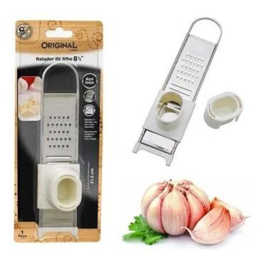 Imagem de Ralador E Fatiador De Alho Gengibre Castanhas Em Aço Inox